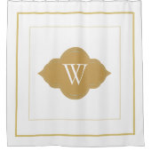 Elegant whiteboardmonogram monogram Letter Shower Douchegordijn (Voorkant)