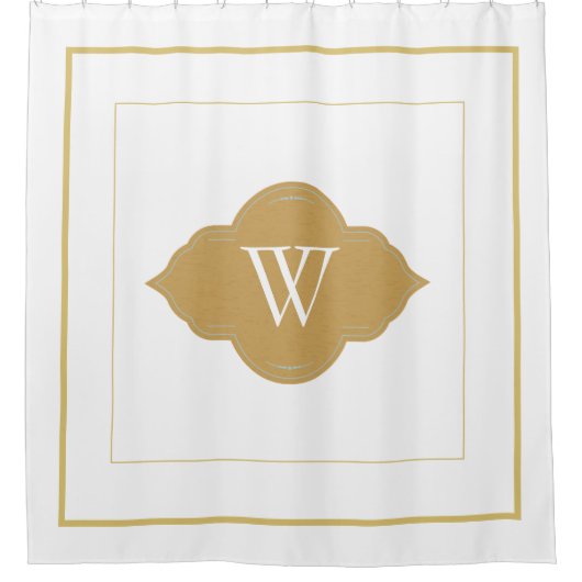 Elegant whiteboardmonogram monogram Letter Shower Douchegordijn (Voorkant)