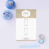 ELEGANT WHITEMBLEM OP GOLD GLITTER Flyer (Enkel)