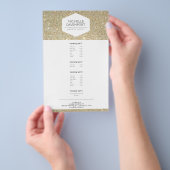 ELEGANT WHITEMBLEM OP GOLD GLITTER Flyer (Hand)