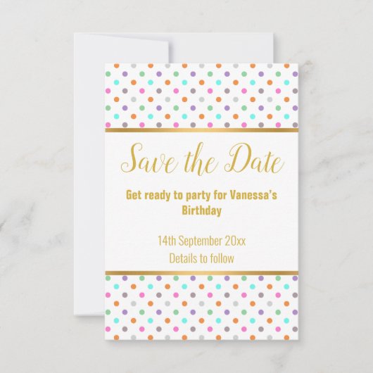 ELEGANT WHITL PASTEL SPOT RESPONS RSVP KAART (Voorkant)