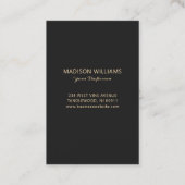 Elegant Wide Striped Blush Visitekaartje (Achterkant)