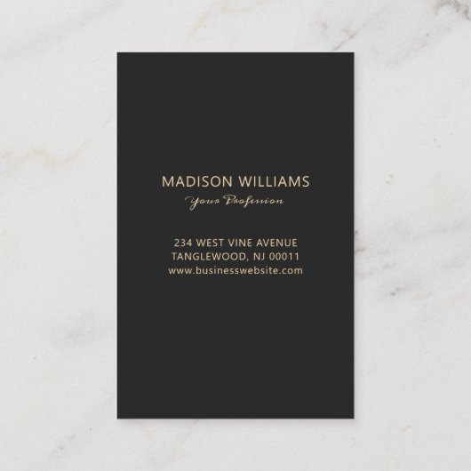 Elegant Wide Striped Blush Visitekaartje (Achterkant)