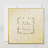 Elegant Wieg & Teddy Baby shower nodigt uit Kaart (Achterkant)