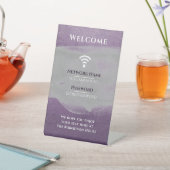 Elegant WiFi Internet Wachtwoord Home Kantoor Paar Reclamebord Met Voetstuk (Insitu)