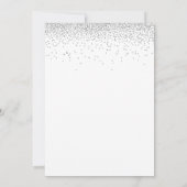 Elegant Wij doen Script Zilveren Glitter Bruiloft Kaart (Achterkant)
