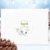 Elegant Wij wensen u een heel vrolijk kerstfeest,  Ronde Sticker