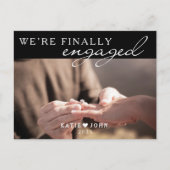 Elegant wij zijn eindelijk het Beheerde Verloving Aankondigingskaart (Voorkant)