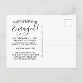 Elegant Wij zijn het Verloving van het Manuscript  Aankondigingskaart (Achterkant)