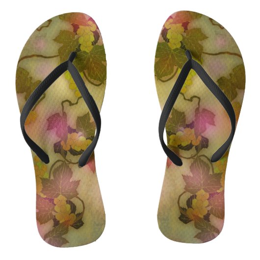 Elegant wijndruiven Teenslippers (Voetbed)