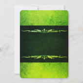 Elegant wijnglas, ballonnen, groen pensioen kaart (Achterkant)