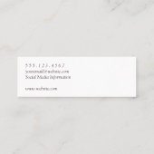 Elegant wijnglas rustiek| Druiven Mini Visitekaartje (Achterkant)