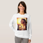 Elegant wijnglas silhouet Collectie T-shirt (Voorkant volledig)