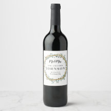 Elegant wijnlabel voor bruiloft en Jubileum
