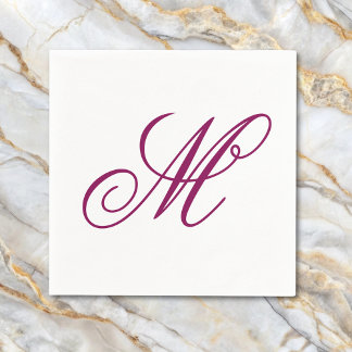 Elegant wijnmonogram Initiaal Servet