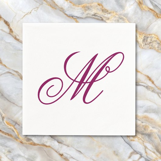 Elegant wijnmonogram Initiaal Servet