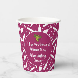 Elegant wijnproeverij avondfeest papieren bekers