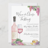 Elegant wijnproeverijfeest kaart (Voorkant)
