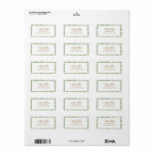 Elegant Wijnstok Adres Etiket (Full Sheet)
