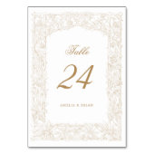 Elegant  wijnstokken Ornament Border Lijst Kaart (Achterkant)