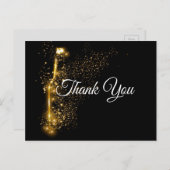 Elegant wijnthema bedankt kaart (Voorkant / Achterkant)