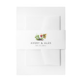 Elegant wijnthema Waterverf wijngaard bruiloft Uitnodigingen Wikkel (Voorkant Voorbeeld)