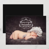 Elegant wil een prettige kerstfotoGreeting Feestdagenkaart (Voorkant / Achterkant)