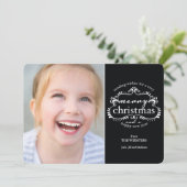 Elegant wil een prettige kerstfotoGreeting Feestdagenkaart (Staand voorkant)