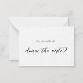 Elegant wil je me langs het gangpad laten lopen. notitiekaartje (Voorkant)