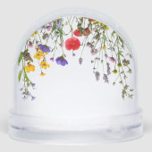 Elegant Wild Flower Blooming Garden Wedding Sneeuwbol (Achterkant)