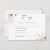Elegant Wild Flower RSVP Response Kaart (Voorkant)