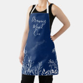 Elegant Wild Flowers Doodles Apron Schort (Insitu)