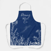 Elegant Wild Flowers Doodles Apron Schort (Voorkant)