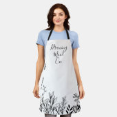 Elegant Wild Flowers Doodles Schort (Gedragen)