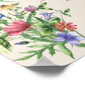 Elegant Wild Flowers Rehearsal Diner Welkom Poster (Hoek)