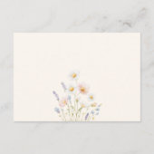 Elegant Wild Flowers Wedding Website Informatiekaartje (Achterkant)