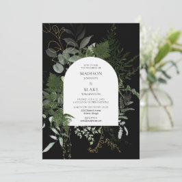 Elegant Wild Forest Fern Greenery Wedding Kaart
