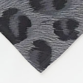 Elegant Wild: Grijs & Zwart Leopard Sherpa Deken (Hoek)