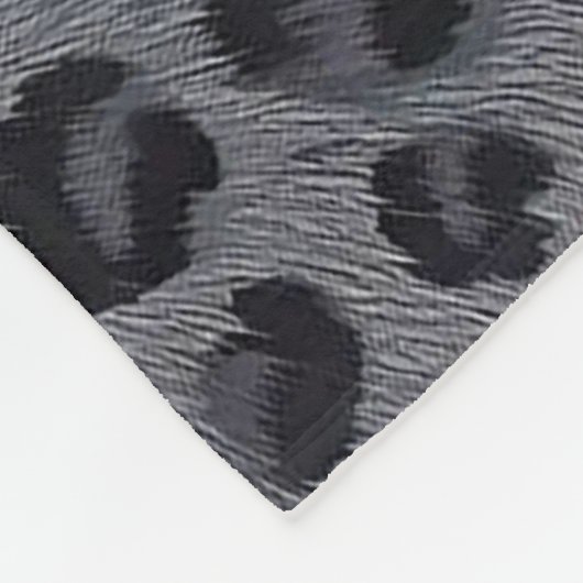 Elegant Wild: Grijs & Zwart Leopard Sherpa Deken (Hoek)