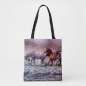 Elegant Wild Horses Artwork | Canvas tas (Voorkant)
