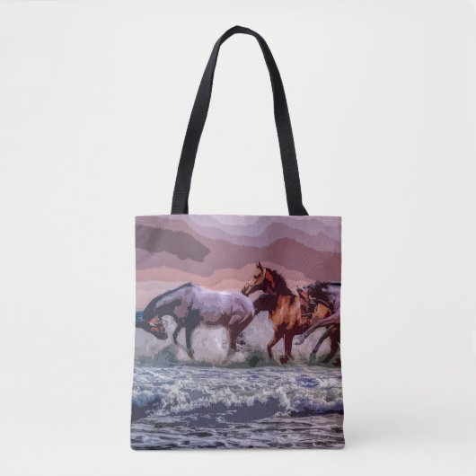 Elegant Wild Horses Artwork | Canvas tas (Voorkant)