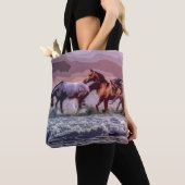 Elegant Wild Horses Artwork | Canvas tas (Dichtbij)