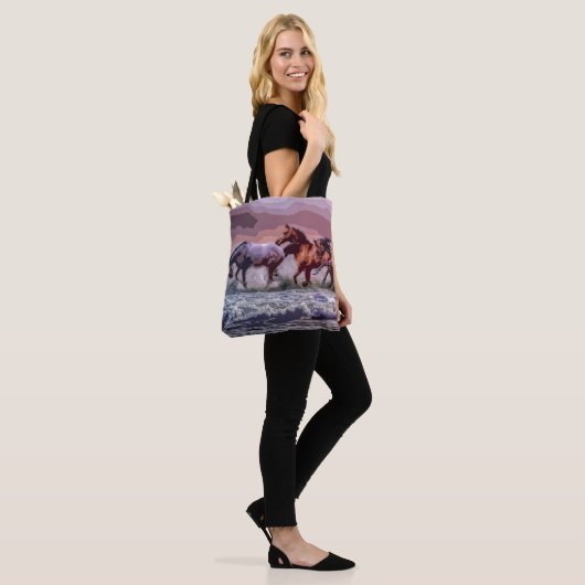 Elegant Wild Horses Artwork | Canvas tas (Op model)