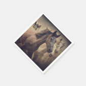 Elegant Wild Horses Paper Napkin Servet (Hoek)