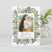 Elegant Wild Meadow Photo Afstuderen Aankondiging (Staand voorkant)