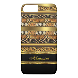 Elegant Wild Mixed Animal Black Gold 2 Case-Mate iPhone Case