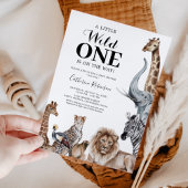 Elegant Wild One Safari Baby shower Kaart