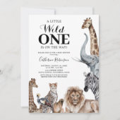 Elegant Wild One Safari Baby shower Kaart (Voorkant)