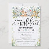 Elegant Wild One Struik Safari Baby shower Kaart (Voorkant)