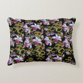 Elegant Wild Orchid Multicolor Black Accent Kussen